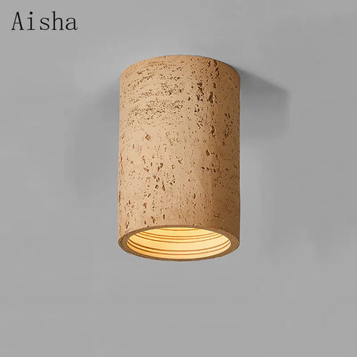 Wabi-sabi résine plafonnier LED nordique salon couloir plafonnier pour la maison salon cuisine Downlight décoration - vue 5 sur 16