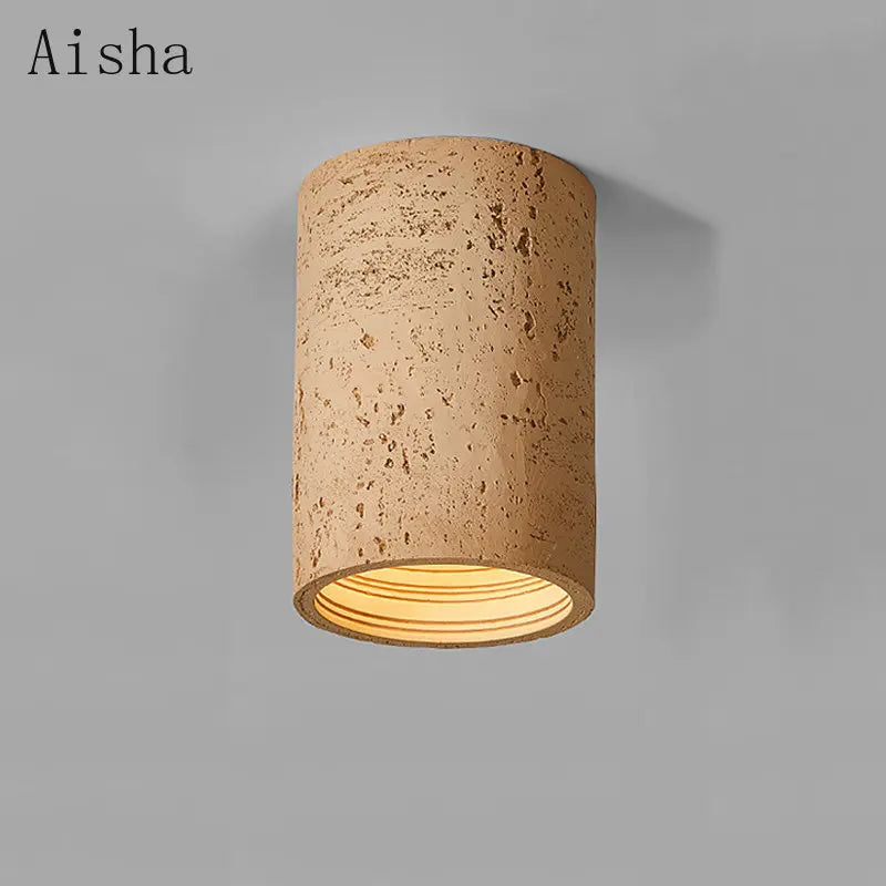 Spot Wabi-sabi résine LED nordique salon couloir pour la maison salon cuisine Downlight décoration - vue 5 sur 16