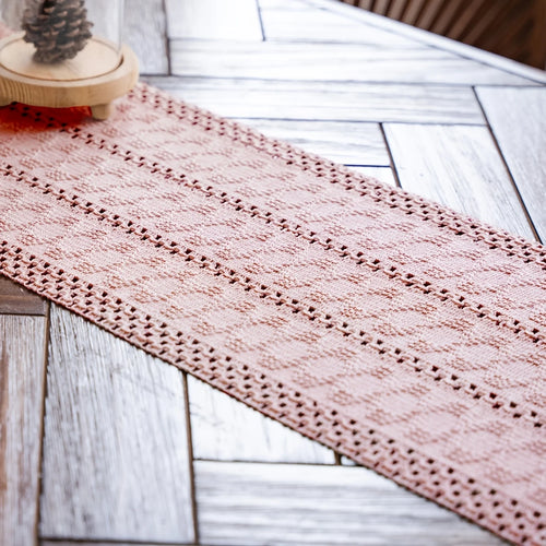 Chemin de table brodé style français franges déco