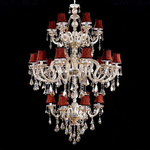 lustre en cristal léger design pour escalier moderne