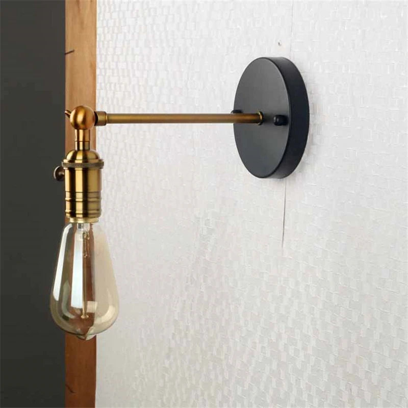 applique murale vintage en fer à led pour intérieur rétro - vue 5 sur 9