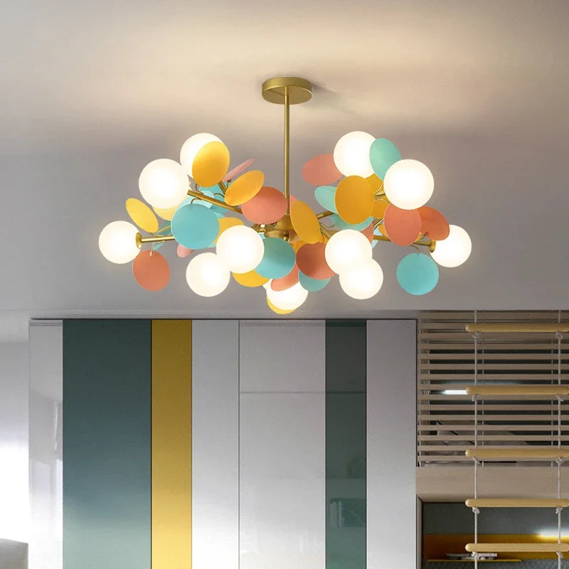 Lustre LED de Style nordique moderne - vue 4 sur 12