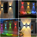 Waterproof solar wall light for decorative outdoor lighting