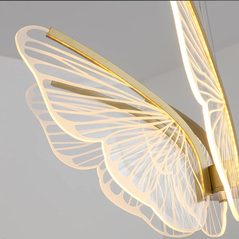 Moonriver éclairage LED papillon lustres salon Table à manger suspension lampe Style moderne suspension pour la maison - vue 6 sur 10