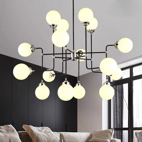 lustre artistique en verre pour décoration intérieure moderne - vue 3 sur 24
