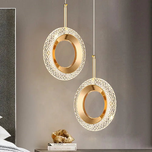 Anneau nordique suspension LED lumières intérieur lampe suspendue décor de chambre pour chevet chambre salon moderne suspension