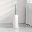 Toilet Brush, Household No Dead Corner Stainless Steel Long Handle Squat Toilet Cleaning Brush Set Toilet bowl scrubber Bathroom