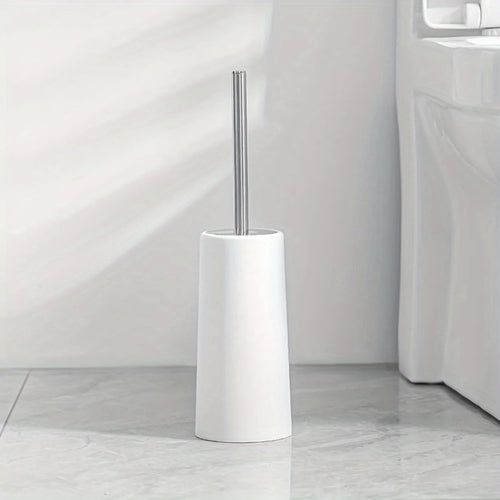 Toilet Brush, Household No Dead Corner Stainless Steel Long Handle Squat Toilet Cleaning Brush Set Toilet bowl scrubber Bathroom