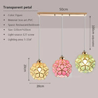 lampe de plafond led moderne à tête unique macaron en forme de pétale