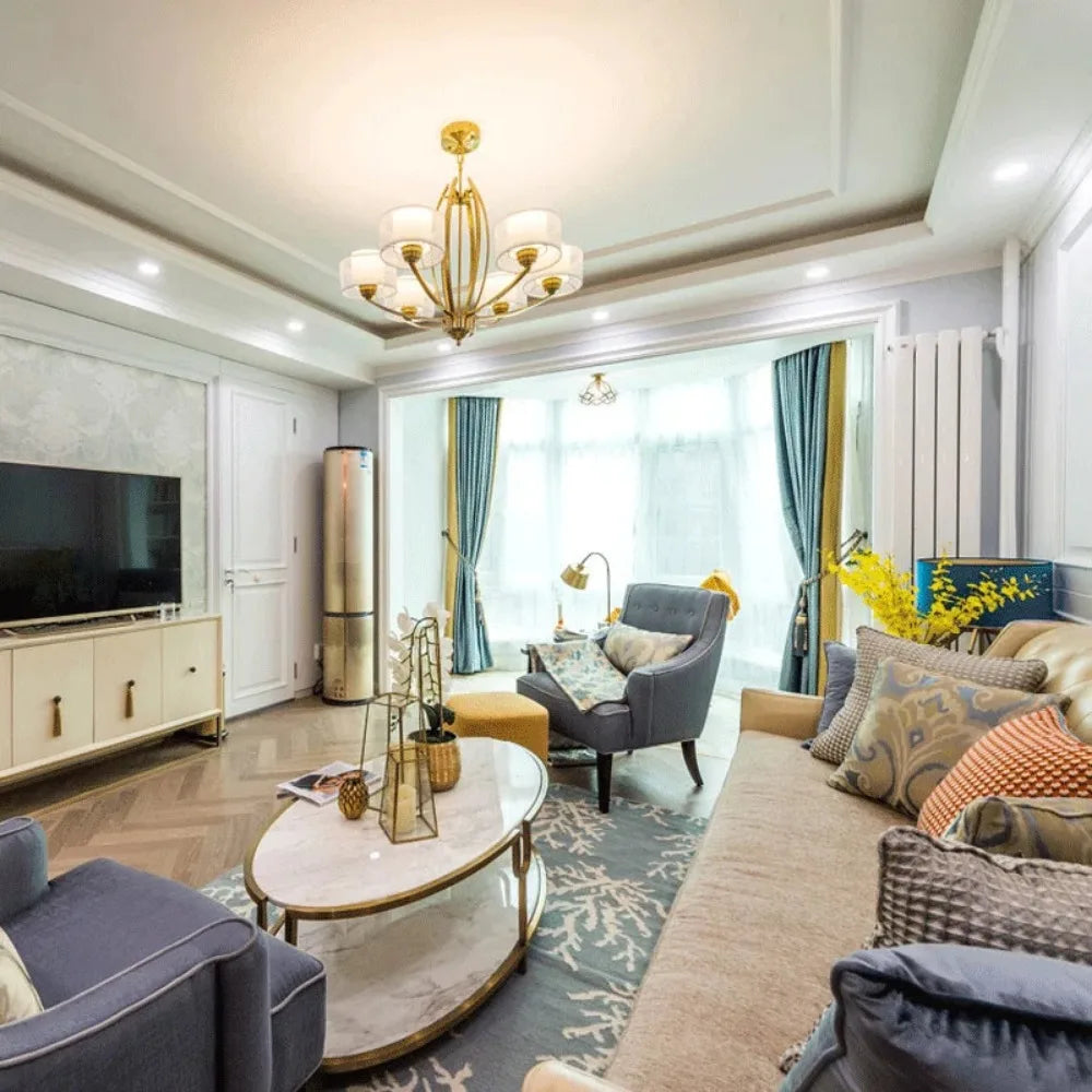 plafonnier led moderne de luxe nordique décoration maison - vue 4 sur 8