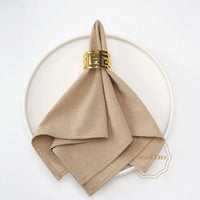 Serviette de table coton lavé style vintage handmade
