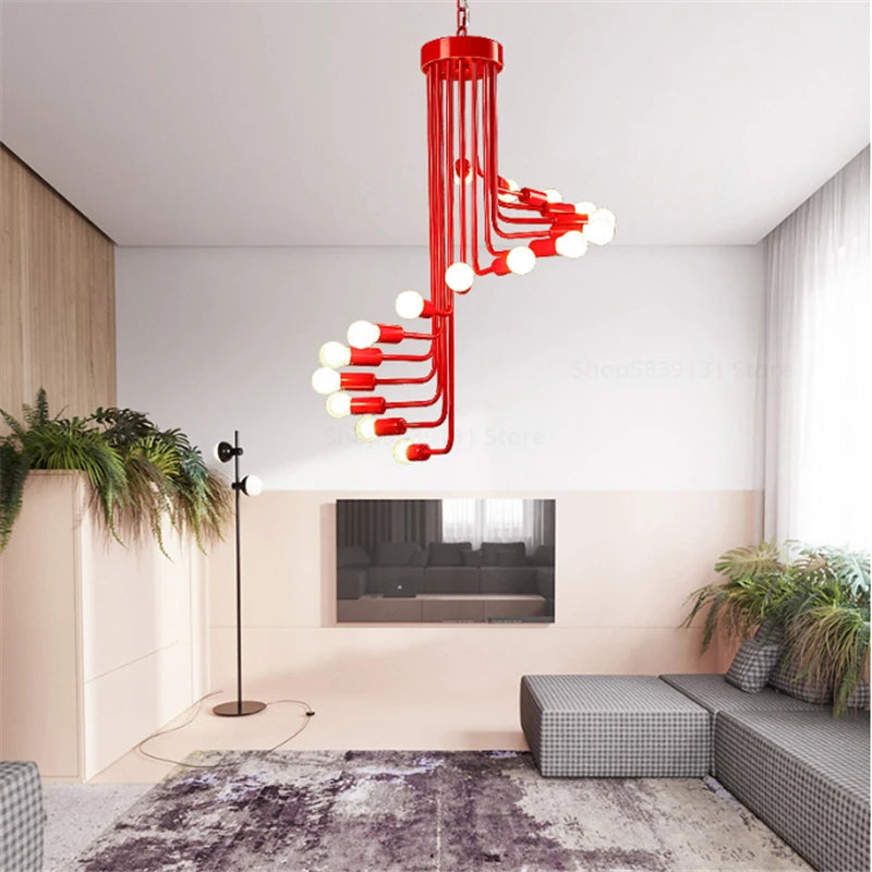 lustre moderne à LED style nordique pour loft et restaurant - vue 5 sur 11