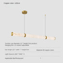 Modern Minimalist All Copper Light Luxury Resin Dining Table Island, High-end Long Strip Straight Line Lighting Decorative Lamp