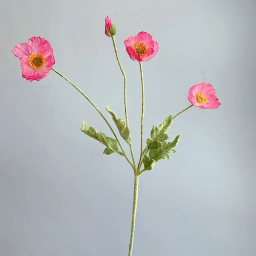 fausses fleurs de pavot en soie pour décorations de mariage et fêtes
