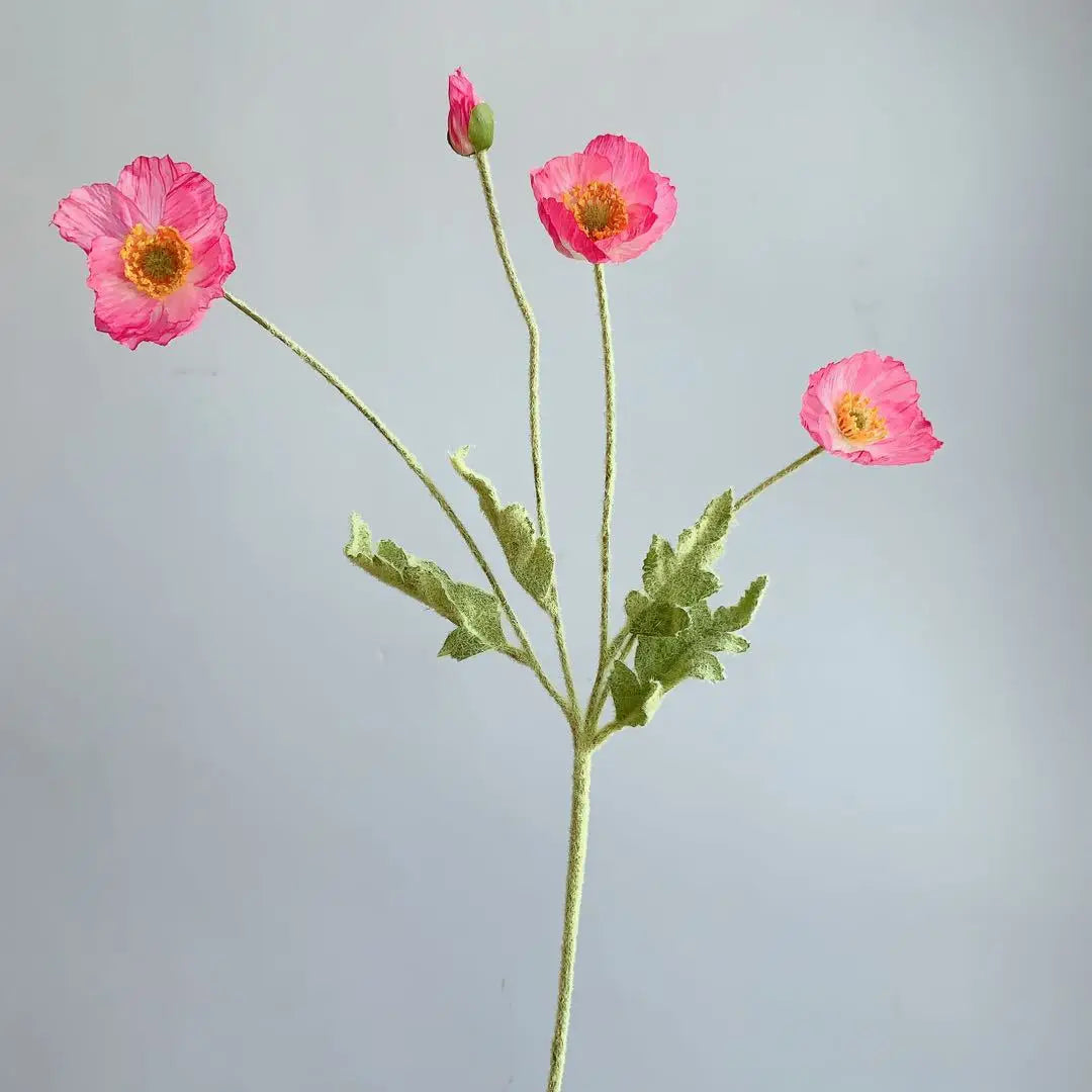 bouquet de fleurs artificielles pavot pour décoration maison jardin fête - vue 7 sur 26