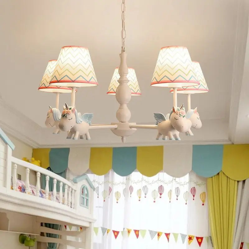 lustre licorne dessin animé pour chambre d'enfant suspendu - vue 3 sur 24