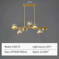lustre led de luxe design moderne en verre
