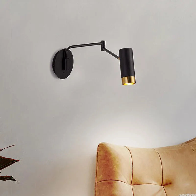 applique murale led modernes avec interrupteur tactile réglables - vue 3 sur 8