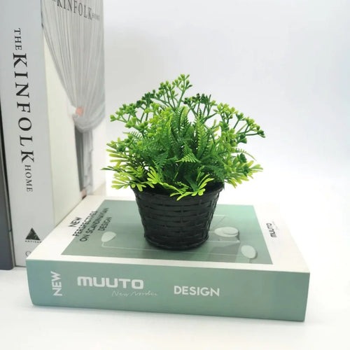 mini plante artificielle en pot pour décoration et événements festifs - vue 9 sur 11
