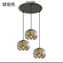 suspension ronde en verre pour restaurant bar et cuisine