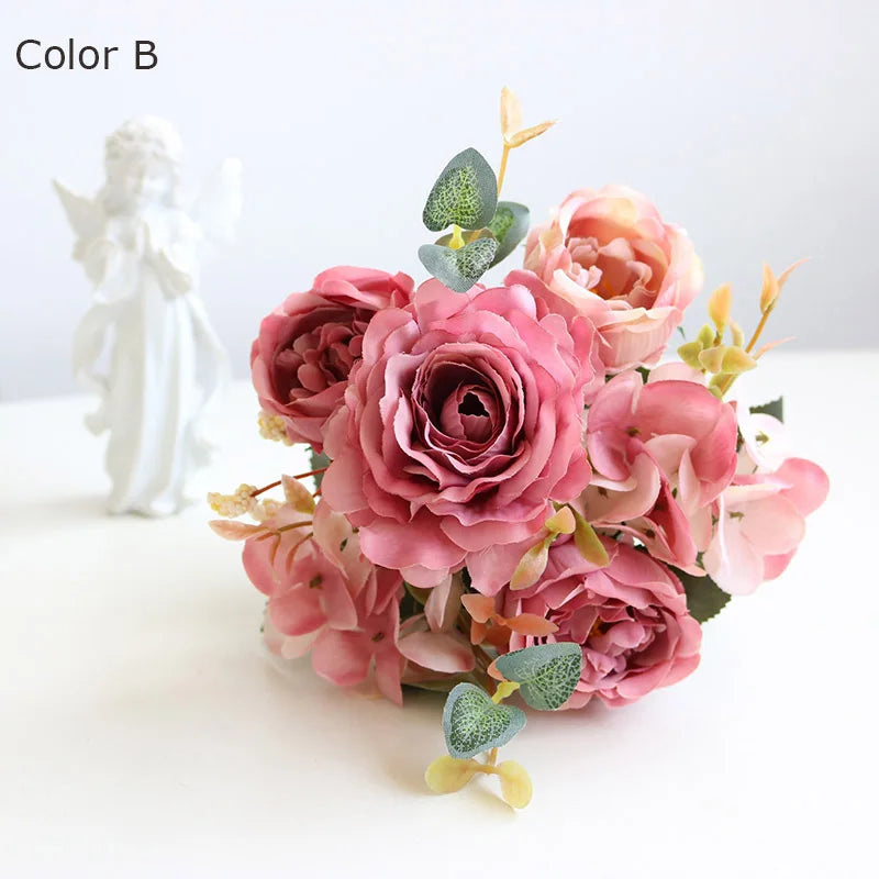bouquet de fleurs artificielles pour décorations de mariage et automne - vue 8 sur 12