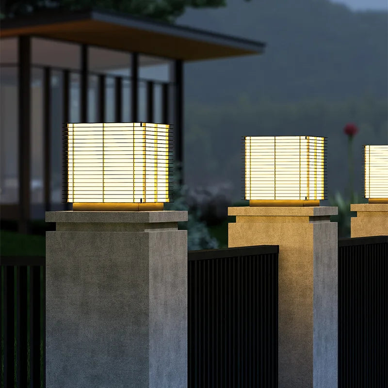 lampe de pelouse solaire moderne pour éclairage extérieur - vue 4 sur 12