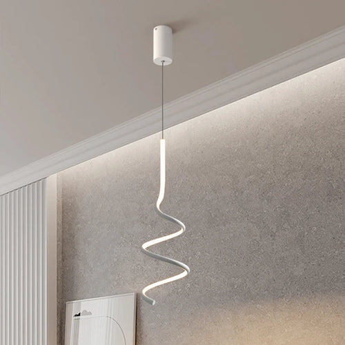 suspension moderne simple avec éclairage créatif led