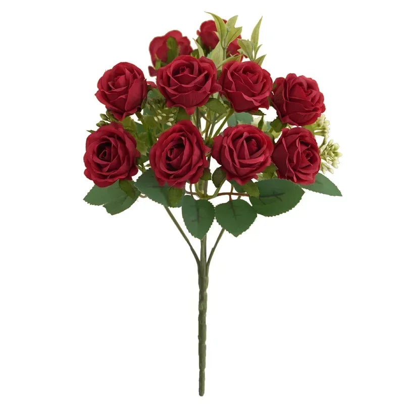 bouquet de roses artificielles pour mariage et décoration - vue 13 sur 12