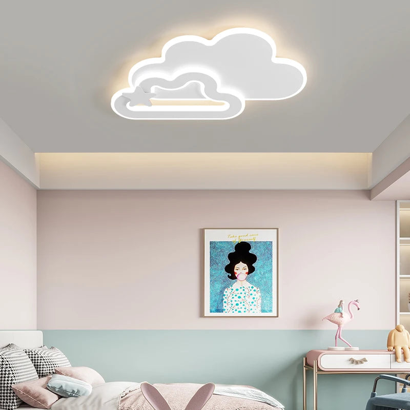 lampe led créative pour chambre d'enfant motif avion et nuages - vue 4 sur 11