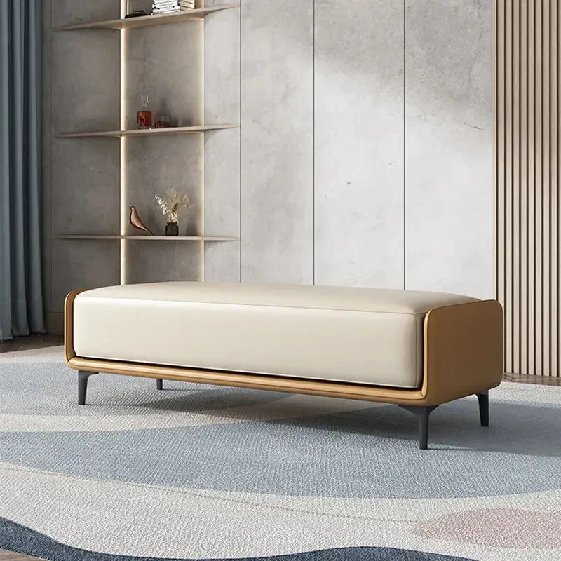 tabourets en cuir italien design pour salon et chambre - vue 9 sur 15