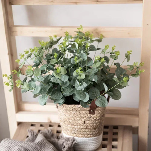 lot de 20 feuilles d eucalyptus artificielles pour décoration florale - vue 2 sur 10