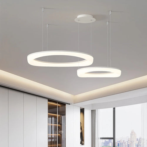 lustre circulaire à led design nordique moderne et créatif