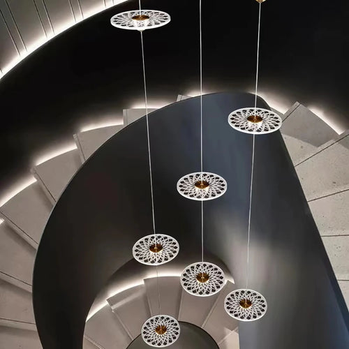 lustre moderne pour escalier design nordique simple et élégant - vue 2 sur 21
