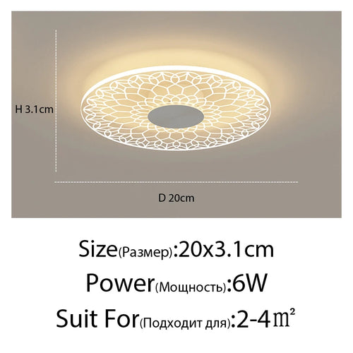 Modern minimalist flower-shaped ceiling light - vue 19 sur 21