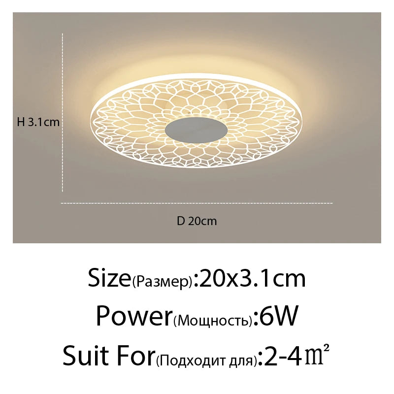 Modern minimalist flower-shaped ceiling light - vue 19 sur 21