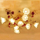 américain Rural fleur cuisine princesse filles chambre plafonnier assis lumière LED moderne plafonnier pour salon