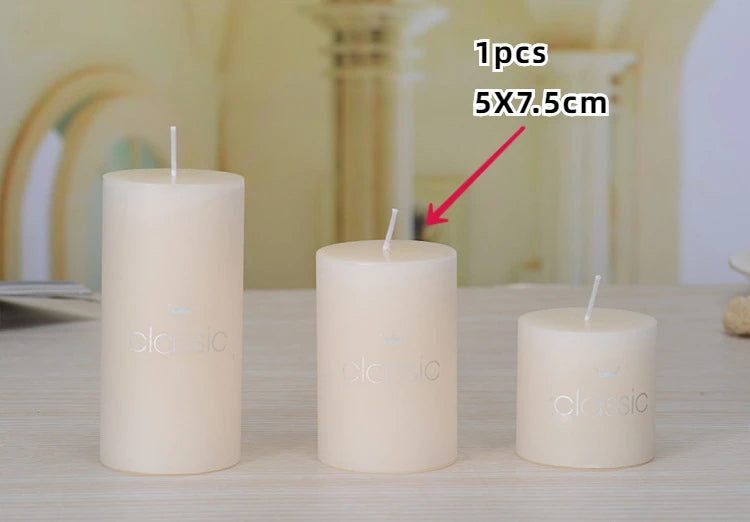 bougies piliers parfumées décoratives sans fumée en plusieurs tailles et couleurs - vue 18 sur 29