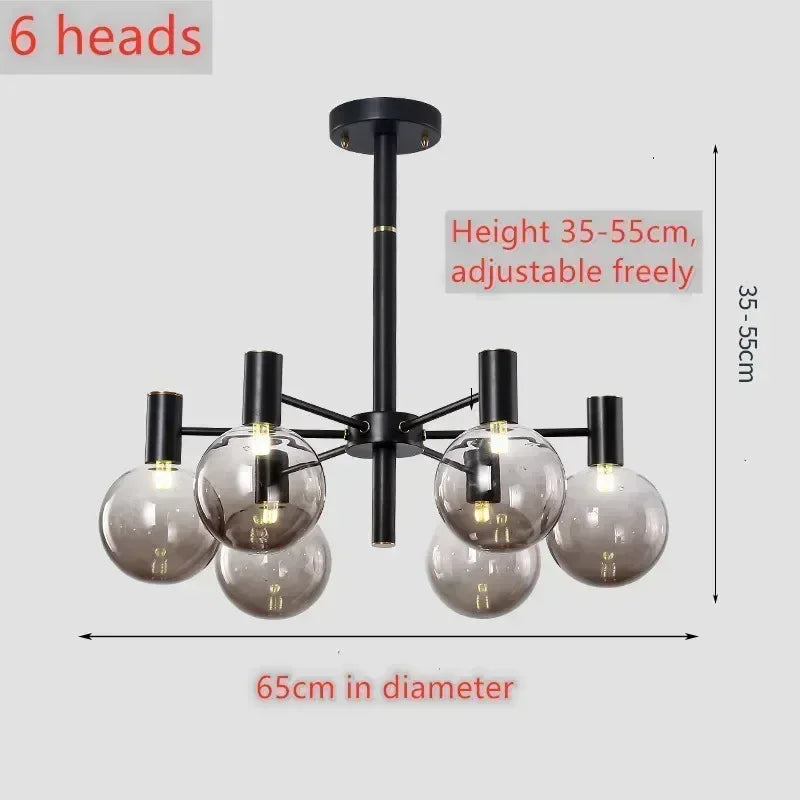 Nordic minimalist glass pendant light for modern decor - vue 9 sur 14