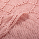 plaid tricot leger doux avec pompons style americain