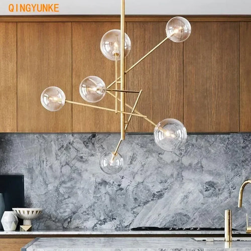 suspension en verre moderne pour décoration créative et élégante - vue 3 sur 9