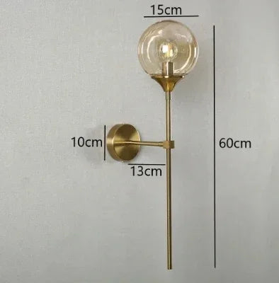 applique murale moderne en verre et chrome doré pour décoration intérieure - vue 16 sur 15