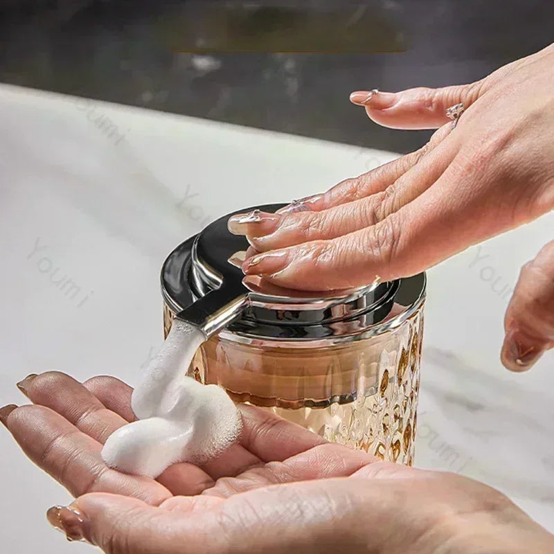 bouteille de savon en verre pour salle de bain élégante et pratique - vue 5 sur 24
