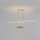 Lustre design LED minimaliste en barre métallique Sarno