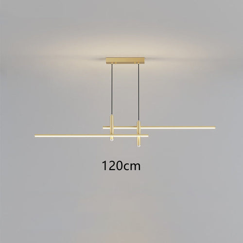 Lustre design LED minimaliste en barre métallique Sarno