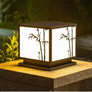 Vintage square waterproof outdoor post lamp for garden and terrace