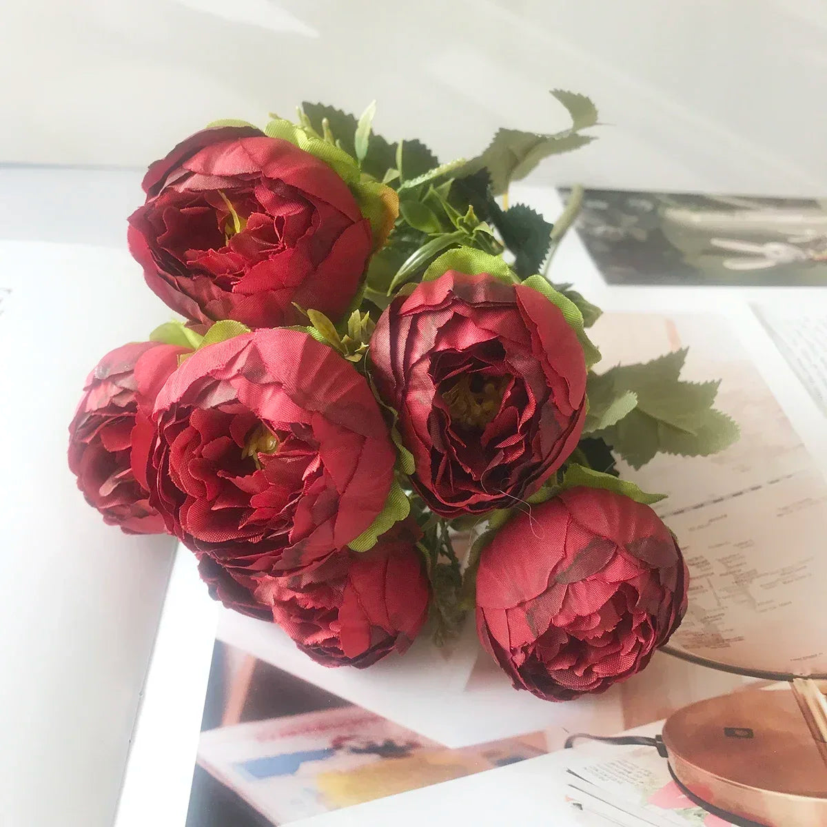 petit bouquet de fleurs artificielles pour décorations printanières et festives - vue 14 sur 34