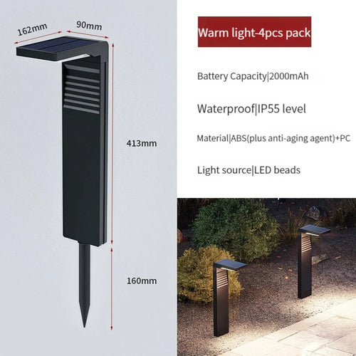 Lampe solaire IP55 étanche extérieur sol pelouse lumières LED Villa jardin paysage lampes debout prise de sol lumière du soleil éclairage - vue 11 sur 13