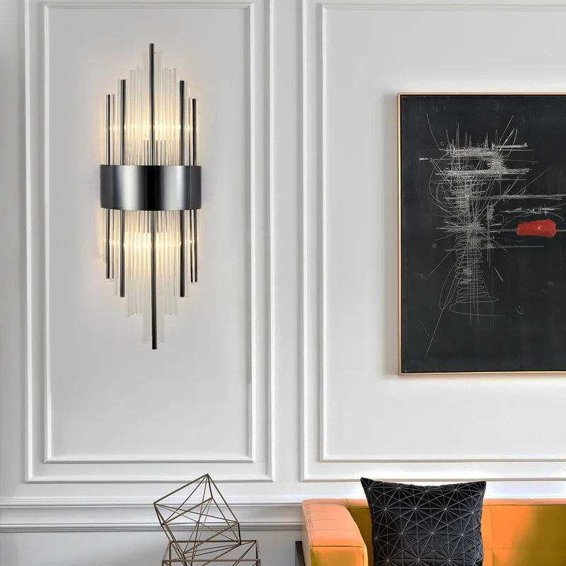applique murale led en cristal design nordique élégant - vue 5 sur 12