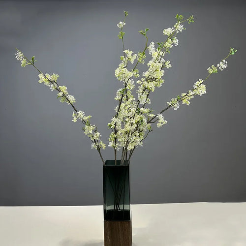 décoration de table en fleurs artificielles et saule neige - vue 2 sur 10