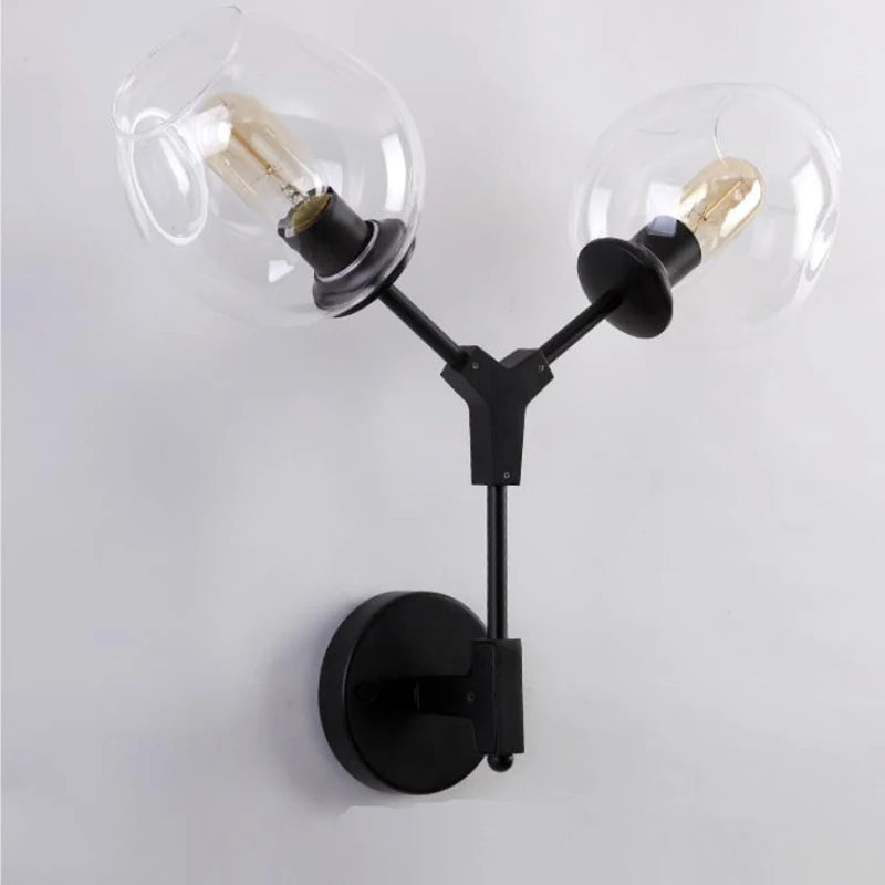 Applique murale fer forgé led bubble